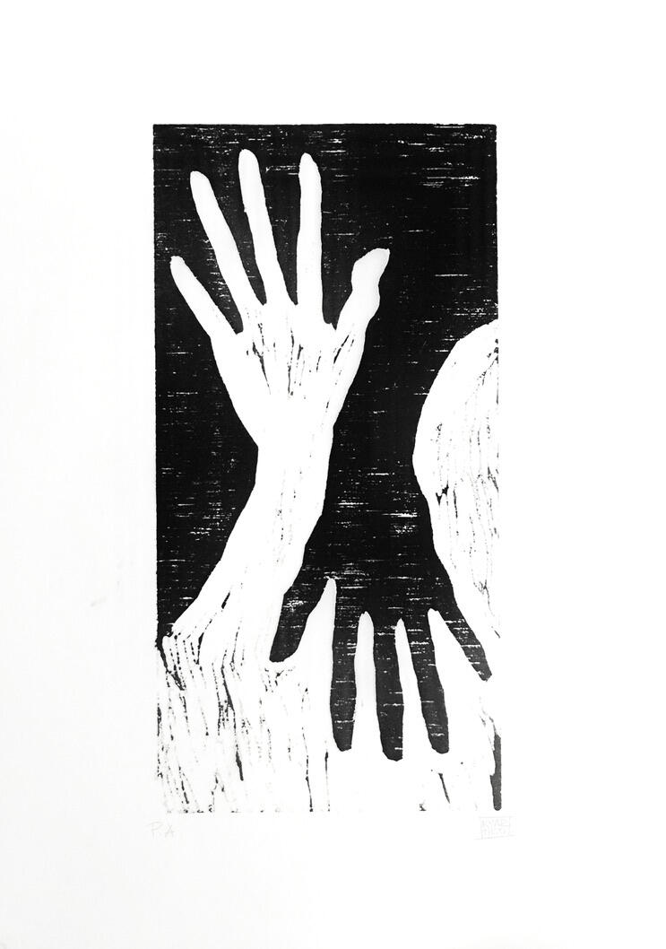 000, Série: Us 2022. xilogravura 21 x 29,7cm Kezia Mausolf