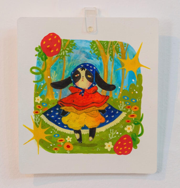 Mago Viajante, 2023. Aquarela e PVA sobre papel 23x21cm Kezia Mausolf