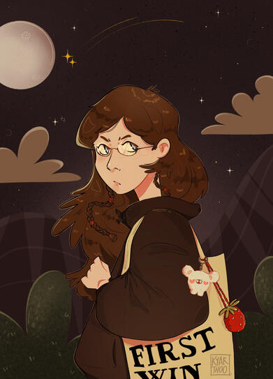 auto-retrato, ilustração digital